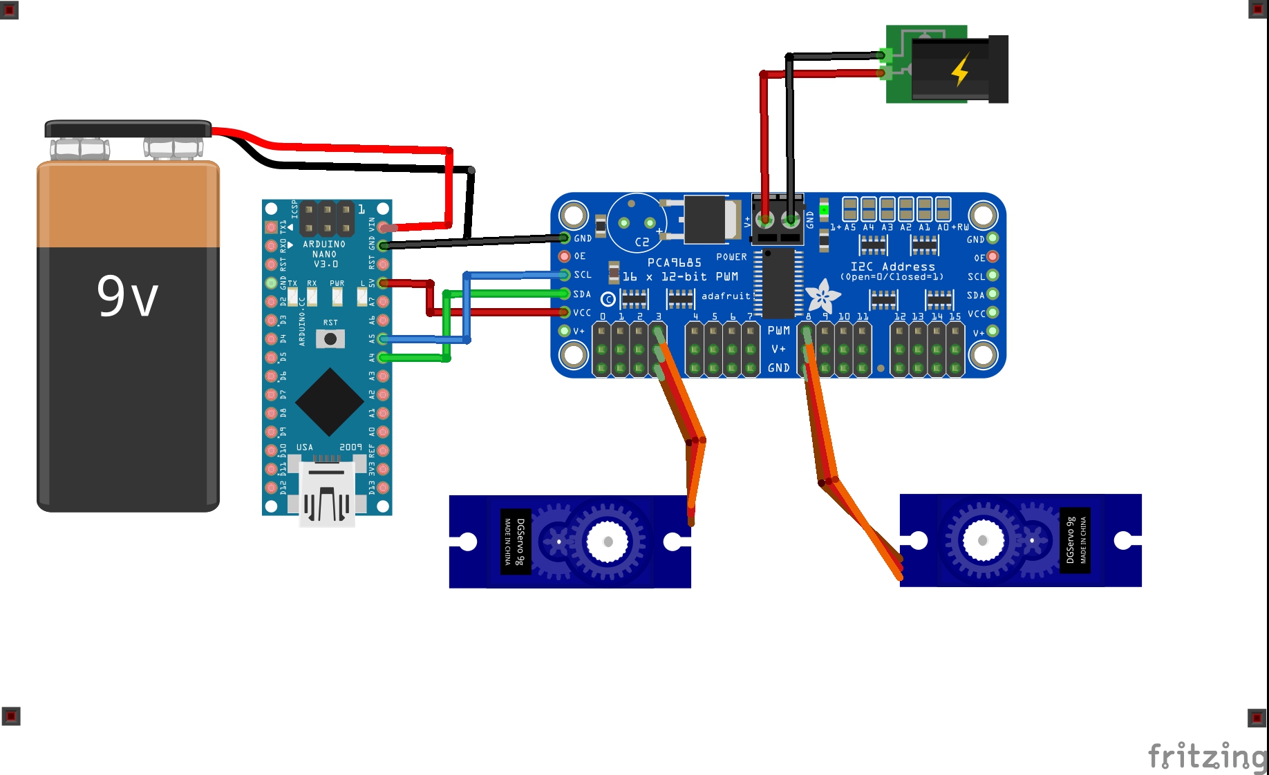 How to setup and use a PCA9685 with your Arduino to control up to 16